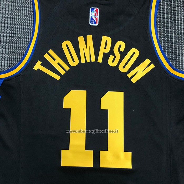 Maglia Golden State Warriors Klay Thompson #11 Citta 2021-22 Nero